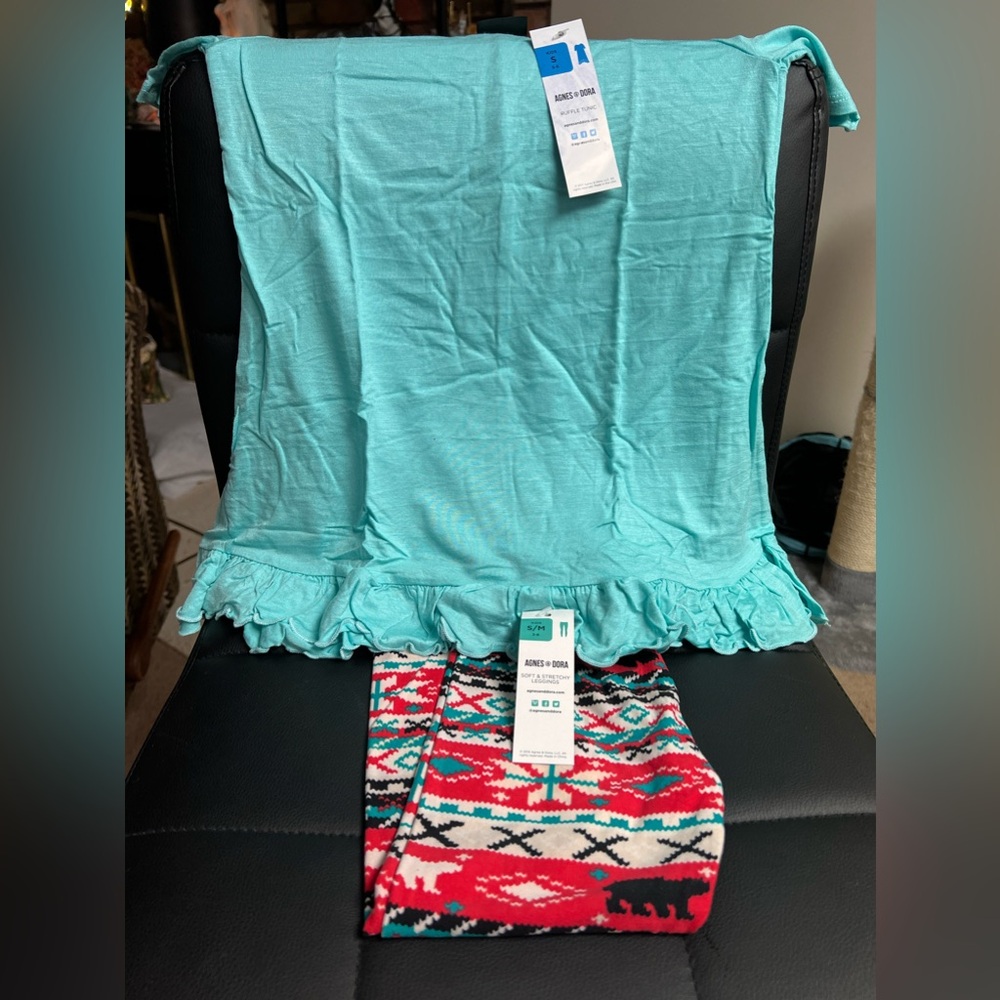 KIDS RUFFLE TUNIC & LEGGINGS SET